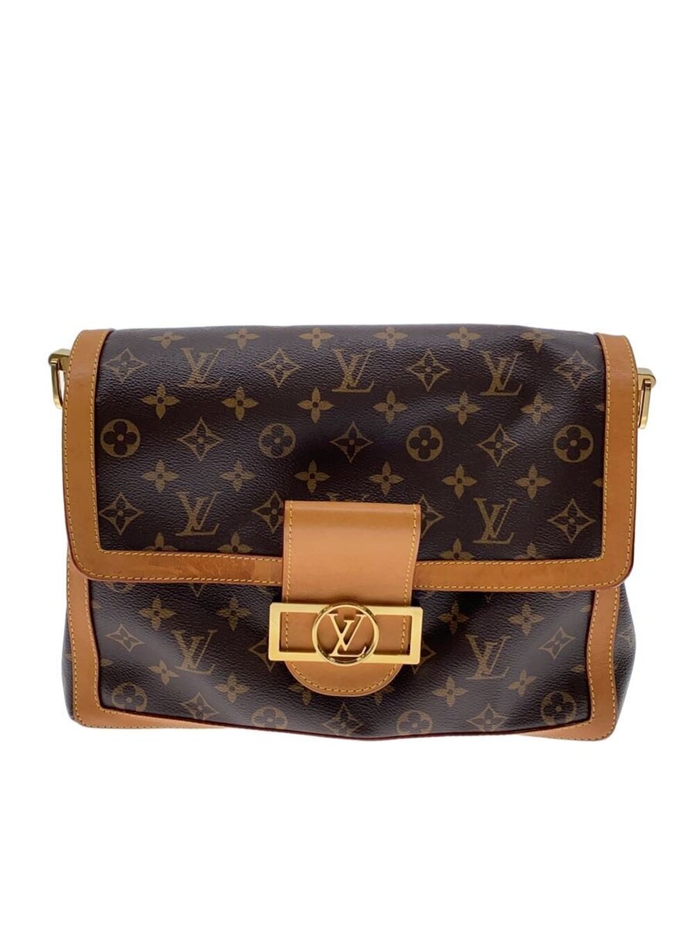 Louis Vuitton Dauphine Soft Shoulder Bag Brown All over
